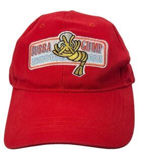 Adult Bubba GUMP Shrimp Hat Red Baseball Cap Adj Embroidered Logo Costume